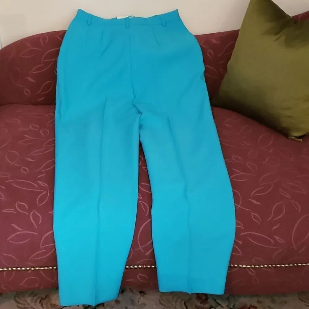 Haggar Reflections Blue Polyester Pants - Picture 7 of 9